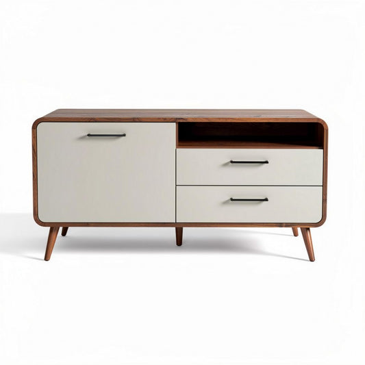 Tv kast van hout met twee lades en opbergvak 120 x 40 x 70cm