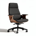 Ergonomische bureaustoel van hout en stof met verstelbare armleuningen 60 x 60 x 110cm